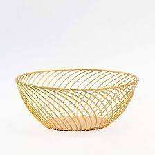 Design décoratif en forme de corbeille à fruits Articles ménagers couleur or Conteneur en métal Accessoires de cuisine panier de rangement pour fruits et légumes - Product Image 4