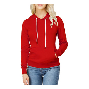 Jersey con capucha de mujer pesado de alta calidad logotipo personalizado Otoño Invierno tejido en blanco frente sólido manga larga bordado - Product Image 5