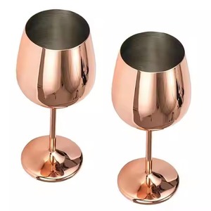 Vendita in fabbrica in metallo rame calici da vino <span class=keywords><strong>Set</strong></span> di 2 bicchieri da vino in metallo retrò anni '70 calice calice <span class=keywords><strong>Set</strong></span> di oggetti da bareria - Product Image 5