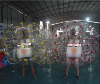 Nouvelle boule à bulles gonflable pour adultes, en PVC transparent, à roulettes, pour se coucher à l'intérieur, boule zorb gonflable