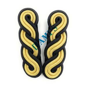Hombrera OEM oro plata con cable rango diapositiva hombro personalizado para uniformes ceremoniales charreteras/hombro - Product Image 4