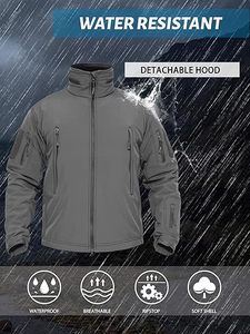 เสื้อแจ็คเก็ตซอฟต์เชลล์คุณภาพสูง OEM ปี 2024 สำหรับผู้ชาย ระบายอากาศ กันลม มีปกตั้ง ซิปแบบกำหนดเอง อุปกรณ์กลางแจ้งสำหรับฤดูหนาว - Product Image 3