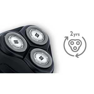 Afeitadora Eléctrica Impermeable Edición Negra con Triple Cuchilla, IPX7, Afeitadora Rotatoria de Láminas Alemana para Afeitar Barbas, Ideal para RV - Product Image 4