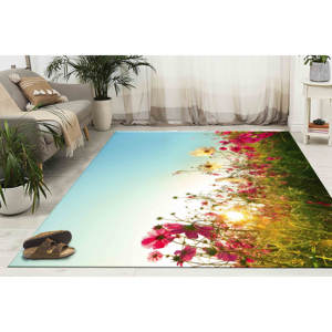Alfombra Floral Meadow: Alfombra con Acentos de Flores Primaverales, Alfombra Estampada, Alfombra de Chenilla - Product Image 5