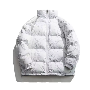 Veste matelassée personnalisée avec logo en gros, veste d'hiver chaude pour femme, taille plus, rembourrage à bulles 2026 - Product Image 4
