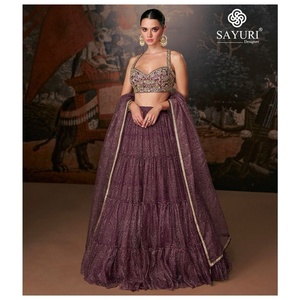 Dernier créateur Lehenga Choli de Fab Zone Broderie en soie organza pour vêtements indiens et pakistanais - Product Image 5
