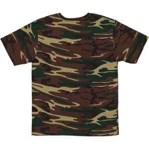T-shirt camouflage vert Woodland jeunesse 100% coton col rond à manches courtes T-shirt camouflage durable et respirant chemise d'extérieur - Product Image 2