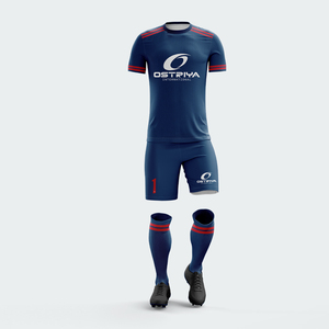 Ensemble Maillot et Short de Football Personnalisé pour Homme, 100% Polyester, Séchage Rapide, Respirant, Tenue d'Équipe, Service OEM, Vente Directe Usine, Prix Bas - Product Image 2