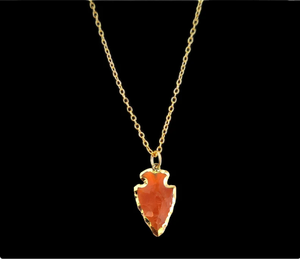Meilleure qualité Offre Spéciale collier en cornaline naturelle collier en pointe de flèche pendentif en pointe de flèche par Alif cristal et agate - Product Image 5