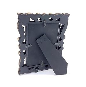 Cadre photo en bois décoratif à motif marron rectangulaire pour montage sur table - Product Image 3