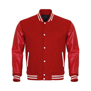 Winter Varsity Letterman Jacket Veste universitaire personnalisée OEM Lycée Collège Design Col côtelé Broderie personnalisée Varsity Jacket - Product Image 3