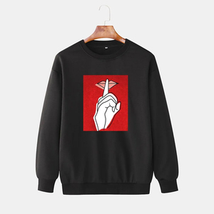 Personalizado de alta calidad 400 Gsm sudaderas con capucha de los hombres al por mayor sudaderas con capucha de gran tamaño más vendidos de los hombres Sudadera de cuello redondo - Product Image 6