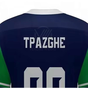 Maillot de hockey sur glace pour hommes personnalisé en gros, service OEM, 100% polyester respirant, séchage rapide, en stock - Product Image 6