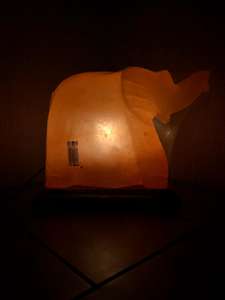 Lampes en sel en forme d'éléphant en matériaux organiques avec câblage électrique, lampes sculptées écologiques, marque SUAZ Artisan - Product Image 6