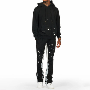 Venta al por mayor de alta calidad de peso pesado de algodón francés Terry personalizado Sudadera con capucha conjunto de algodón de 2 piezas Casual Sport Streetwear chándal - Product Image 1