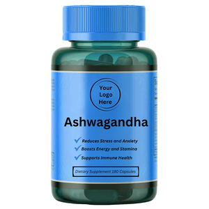 Capsules de complément alimentaire ashwagandha de marque privée avec logo personnalisé pour usage adulte 60 capsules fabriquées aux États-Unis au meilleur prix du marché - Product Image 1