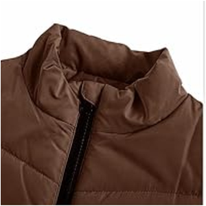 Veste matelassée sans manches en toile coupe-vent pour homme, fermeture éclair, logo personnalisé, épaisse, col montant, légère pour l'hiver - Product Image 5