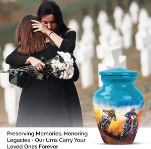 Urne funéraire en métal pour cendres d'adultes - Personnalisable en taille et design - Product Image 2