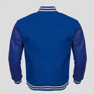Chaqueta de hombre Moda Varsity Chaqueta Béisbol Letterman Bomber School Collage Lana amarilla y Mangas de cuero genuino Varsity - Product Image 5