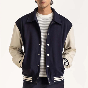 Veste universitaire d'hiver pour homme personnalisée avec broderie, en laine et polyester, design à lettres rouges - Product Image 6