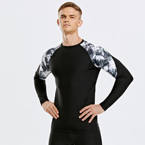 ชุดเสื้อยืดและกางเกงรัดรูปแขนยาวสำหรับผู้ชายชุดออกกำลังกายฟิตเนสยิมเสื้อผ้ากีฬารัดรูป - Product Image 2