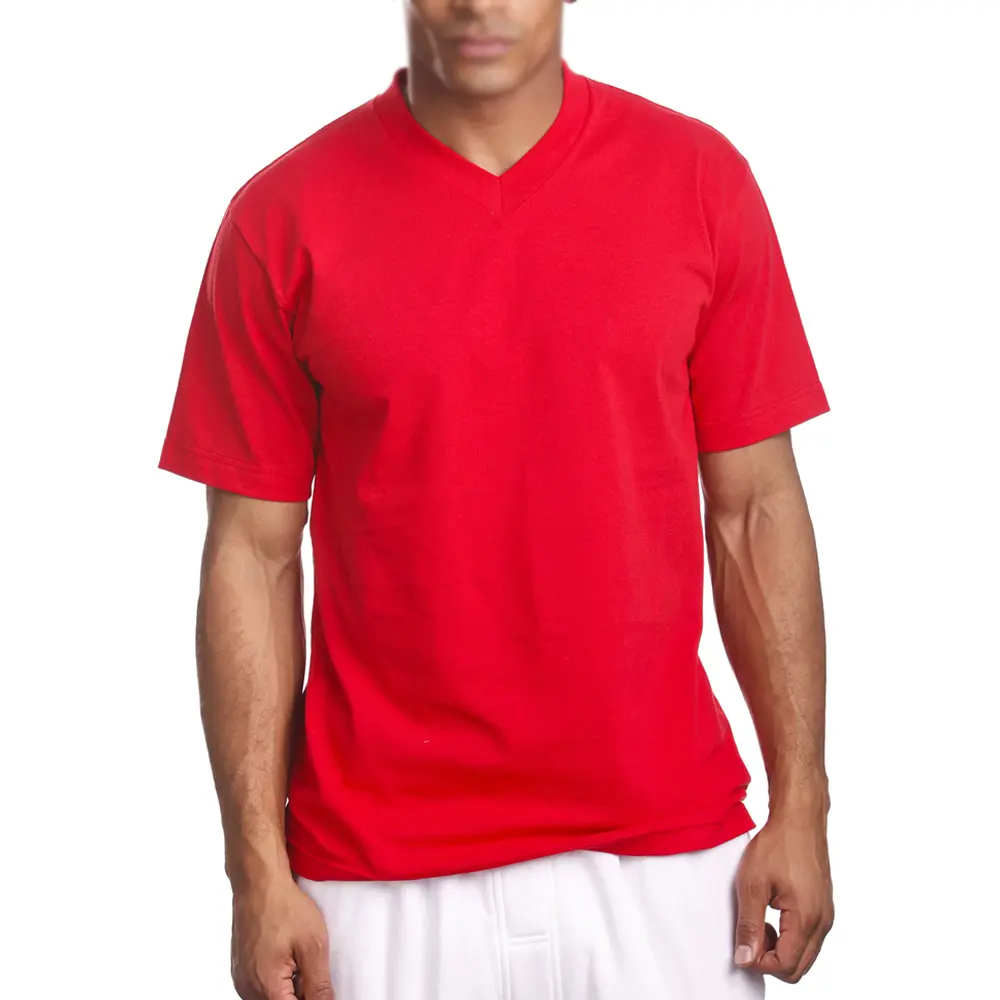 100% Cotton Mens V Neck Shirt Blank Embroidered V Neck Short Sleeve Custom Design T Shirt For Womens Manufacture DAI-ICHI SPORTS