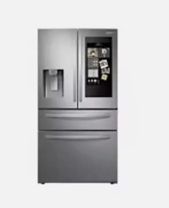Alta calidad 28 Cu. Pie. Refrigerador de acero inoxidable con puerta francesa de 4 puertas, pantalla táctil 21,5 para uso doméstico eléctrico familiar - Product Image 1