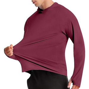 Sudaderas con capucha de lana de algodón 100% para hombre, suéter informal de secado rápido de manga larga sostenible para verano, sudaderas con capucha para hombre - Product Image 5