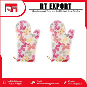 Exportateur indien Sublimation 100% mitaines de four de cuisson en pur coton avec logo privé personnalisé - Product Image 5