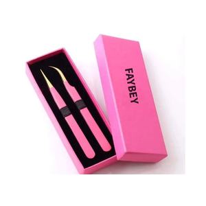 แหนบขนตาสีดำพลาสมา,ด้ามจับเพชรพร้อมฉลากส่วนตัวแหนบขนตาขนาด FAYBEY - Product Image 6