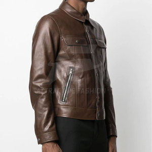 Smart <b>Men</b> <b>Leather</b> <b>Jacket</b> With Stylish Warm Layer For Elegant Winter <b>Jacket</b> Fashion Outfit Wholesale Price - Product Image 3