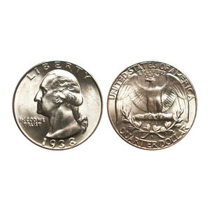 Rare pièce de collection 1938 S Washington Quarter à faible tirage - Product Image 1