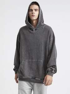 Sudadera con capucha lavada con ácido de gran tamaño para hombre, ropa de calle Vintage, sudaderas con impresión Digital para parejas de invierno, sudaderas con capucha - Product Image 3