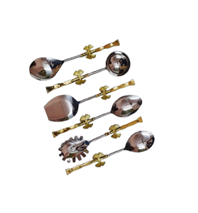 Ensemble de couverts le plus vendu cuillère de service à salade miroir en métal poli ensemble de couverts design de style classique unique pour hôtels mariage - Product Image 4