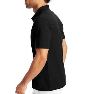 Alta calidad transpirable hombre verano manga corta liso granate Color hombres Polo camiseta para deportes Golf Polo USA - Product Image 5