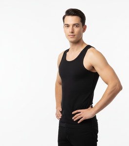 Chaleco UrbanoFlex Transpirable de Algodón Negro para Hombre, Sin Mangas, Suave y Elástico, para Comodidad Diaria, Ajuste Duradero - Product Image 2