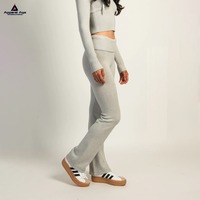 Vente en gros de leggings évasés de yoga taille haute pour femmes pantalons d'entraînement de course à pied avec devant plat
