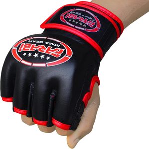 Gants de combat Farabi Fight Gear en cuir véritable pour MMA, grappling, entraînement UFC, à paume ouverte, avec logo, vente en gros pour la cage - Product Image 1