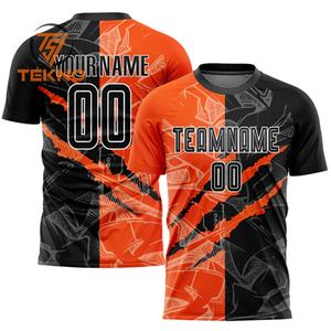 100% uniformes de football en polyester à vendre uniformes de football de conception de logo sur mesure à bas prix uniformes de nom d'équipe OEM - Product Image 2