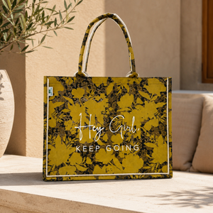 Bolsa de Mano Personalizada de Lona para Mujer, con Estampado Floral, Laminada en PP, para la Playa o Compras, 27x21x14cm, OEM, ODM, Proveedor de Fábrica al por Mayor - Product Image 2