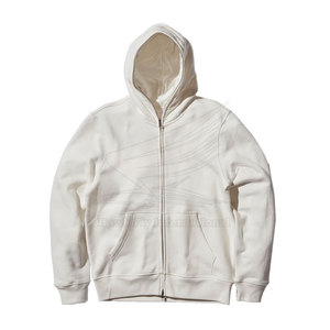 Service OEM – Sweats à capuche intégral zippés 100 % coton molletonné respirant, chauds et décontractés pour l'hiver - Product Image 1