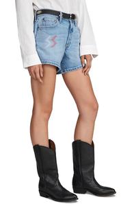 Vente en gros de shorts en denim acide 100% coton déchiré à taille haute pour femmes, style de mode sexy avec service OEM 2025 - Product Image 3