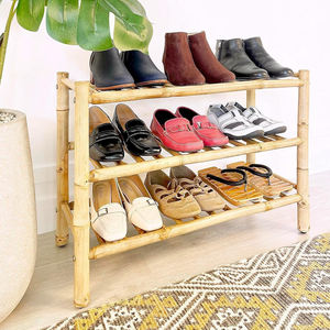 Prix le moins cher intérieur bas bambou debout étagère pour chaussures multifonctionnel stockage étagères de sol - Product Image 6