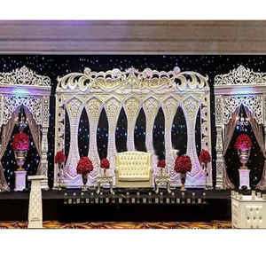 Dernier modèle de décoration de scène de mariage Paisleys Ensemble de décoration de scène de mariage asiatique élégant Décorations de scène de mariage royal anglais - Product Image 5