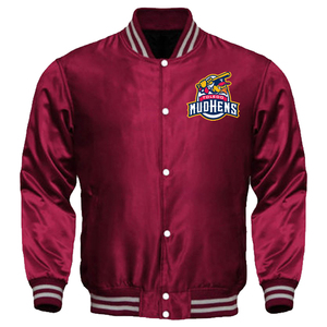 <b>Top</b> Quality Satin <b>Shiny</b> Fabric Cotton Rib Mens Streetwear Fashion Varsity Jacket Custom Embroidery Wholesale Jacket - Product Image 2