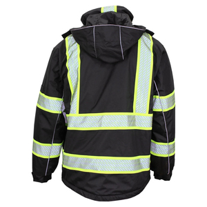 Chaqueta de trabajo para hombre personalizada de alta visibilidad Chaleco de seguridad de poliéster de alta calidad a prueba de agua y cálido - Product Image 4