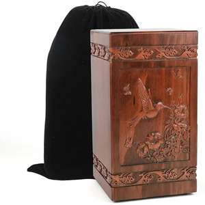 Luxury Handmade Wooden Human Urn For Ashes Unique Human Urn <b>Memorial</b> Cremation <b>Box</b> With Premium Craftsmanship For Loved Ones Use - Product Image 2