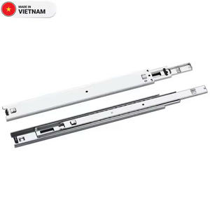 สไลด์ลูกบอลเหล็กแบบขยายเต็มขนาด45มม. ทันสมัยชุบสังกะสีสำหรับโกดังในห้องนอนรับประทานอาหารสำหรับตู้ห้องครัวและห้องน้ำ - Product Image 1