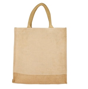 Offre spéciale, sac fourre-tout en toile de coton jute avec logo personnalisé imprimé pour femme, sac à provisions naturel réutilisable - Product Image 1