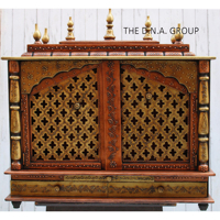Temple en bois fait à la main de qualité supérieure pour la maison | Mandir indien pour la maison Pooja | Autel indien rustique pour un espace de culte paisible et un cadeau